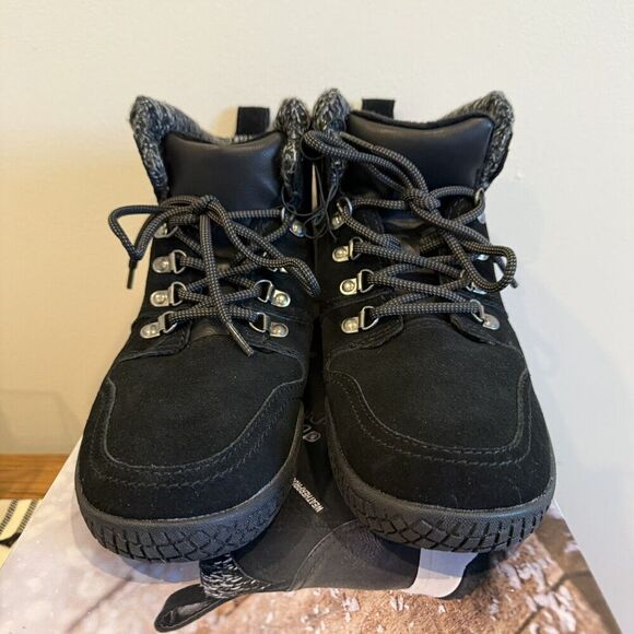 NIB Weatherproof Women's Size 10 Black Winter Boots Ruby Leather Suede Warm Read - Picture 9 of 9